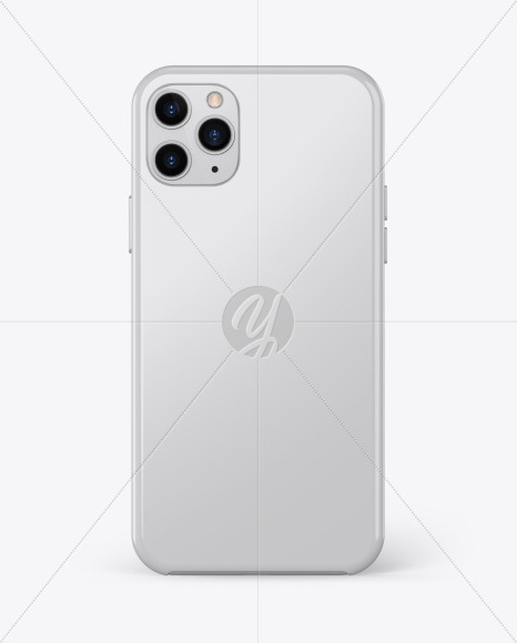 Iphone 11 Pro Glossy Case Mockup In Device Mockups On Yellow Images Object Mockups