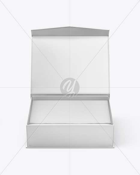 Opened Metallized Box Mockup In Box Mockups On Yellow Images Object Mockups