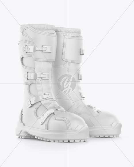 Download Motocross Boots Mockup in Apparel Mockups on Yellow Images ...