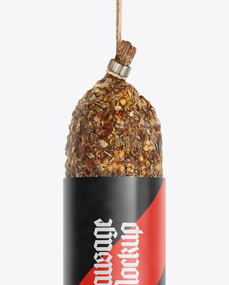 Small Cervelat Sausage Mockup PSD #1