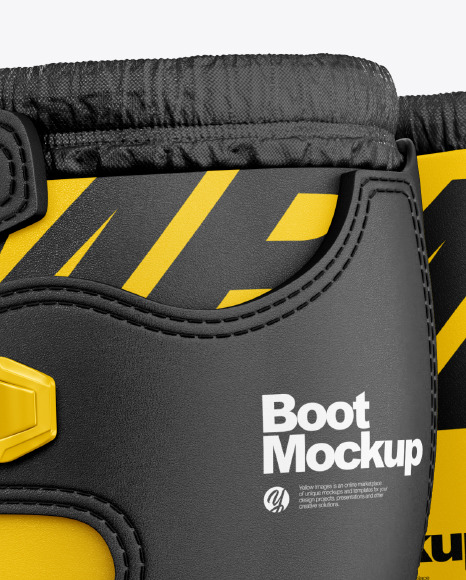 Download Motocross Boots Mockup In Apparel Mockups On Yellow Images Object Mockups