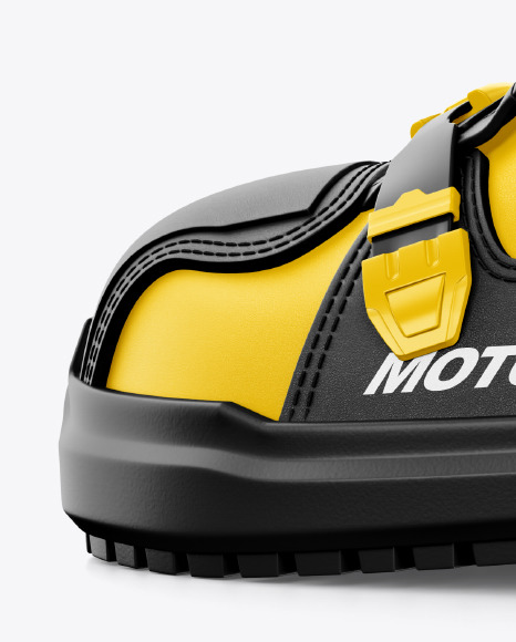 Download Motocross Boots Mockup In Apparel Mockups On Yellow Images Object Mockups