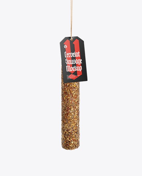 Small Cervelat Sausage Mockup