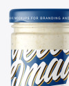 Clear Glass Jar with Horseradish Sauce Mockup