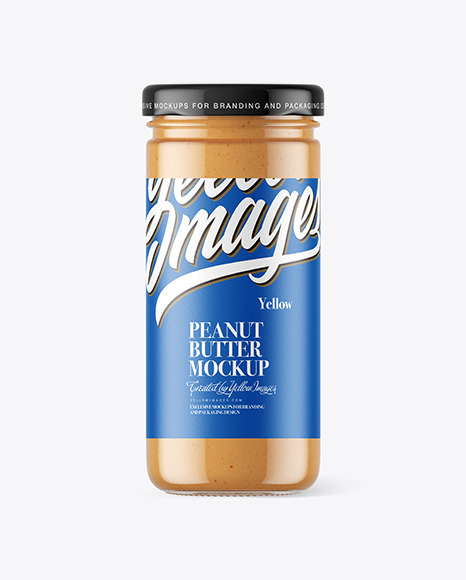 Download Clear Glass Jar with Peanut Butter Mockup in Jar Mockups ... Yellowimages Mockups