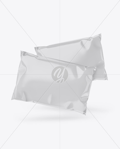 Download Two Glossy Mailing Bags Mockup - Front View in Bag & Sack ...