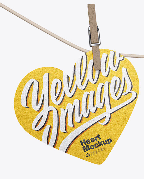 Kraft Heart Shaped Cards w  Pins Mockup PSD #2