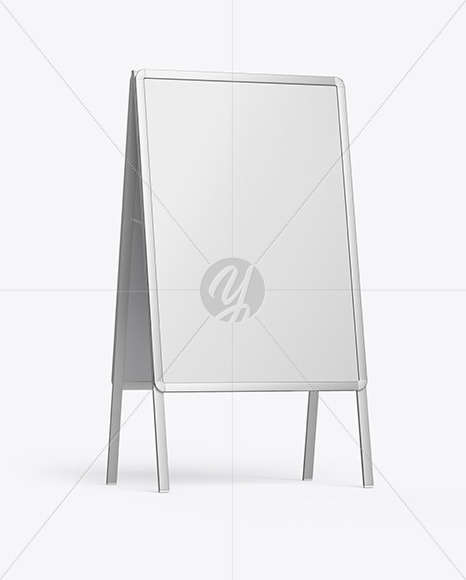 Download Glossy Metallic Stand Mockup In Outdoor Advertising Mockups On Yellow Images Object Mockups Yellowimages Mockups