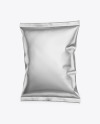 Metallic Snack Package Mockup - Half Side View