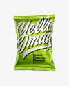 Metallic Snack Package Mockup - Half Side View