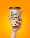 Coffee Cup in a Hand Mockup