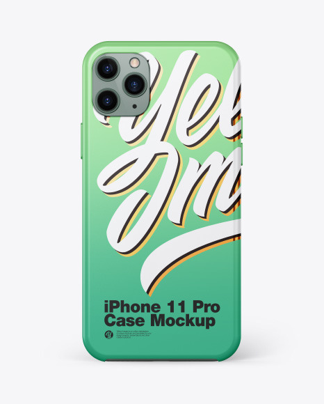 Download Iphone 11 Pro Matte Case Mockup In Device Mockups On Yellow Images Object Mockups