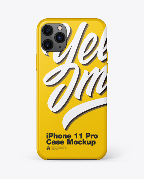 Download Iphone 11 Pro Matte Case Mockup In Device Mockups On Yellow Images Object Mockups