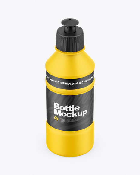 Download Matte Plastic Bottle Mockup In Bottle Mockups On Yellow Images Object Mockups PSD Mockup Templates