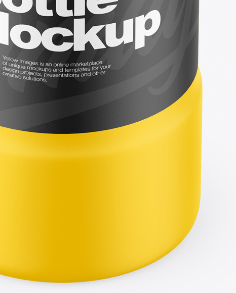 Download Matte Plastic Bottle Mockup In Bottle Mockups On Yellow Images Object Mockups PSD Mockup Templates