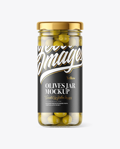 Download Clear Glass Jar With Olives Mockup In Jar Mockups On Yellow Images Object Mockups PSD Mockup Templates