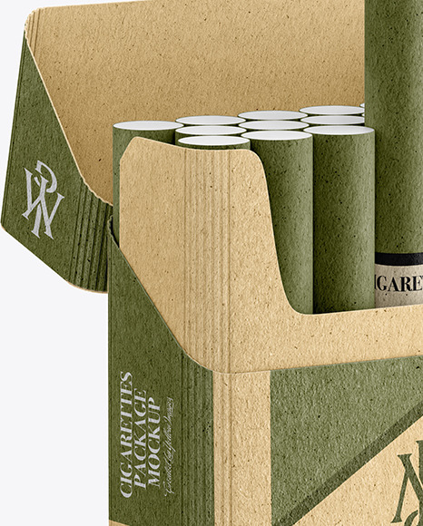 Download Kraft Cigarette Pack Mockup in Packaging Mockups on Yellow ...