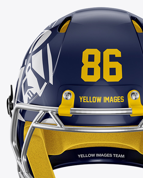 Download American Football Helmet Mockup In Apparel Mockups On Yellow Images Object Mockups PSD Mockup Templates