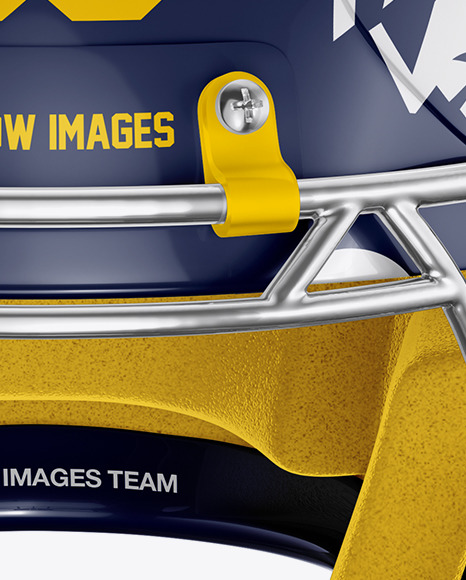 American Football Helmet Mockup In Apparel Mockups On Yellow Images Object Mockups