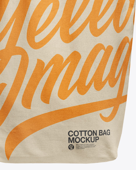 Cotton Bag In A Hand Mockup In Apparel Mockups On Yellow Images Object Mockups