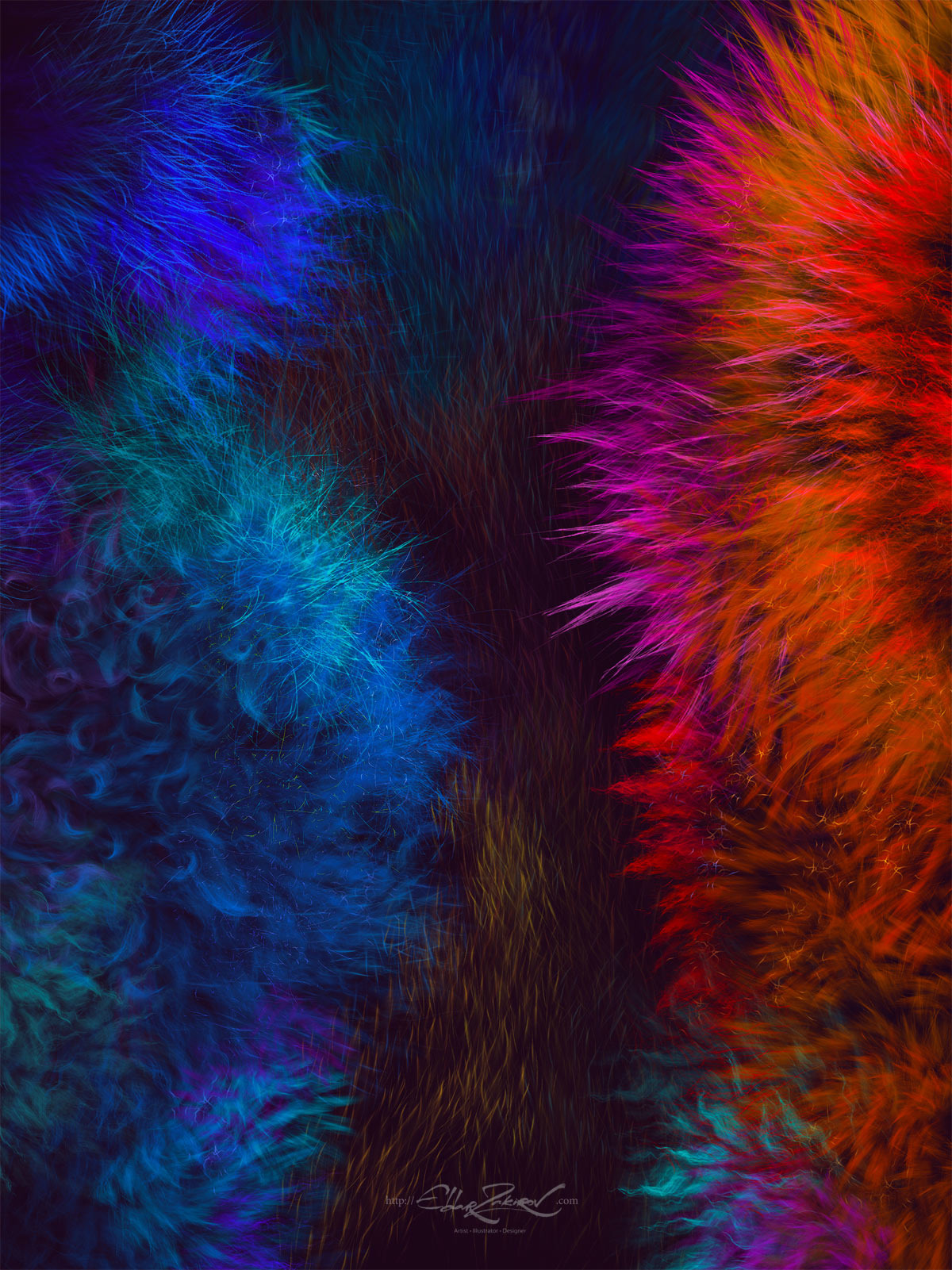 28 Realistic FUR Brushes for Procreate 5 on Yellow Images Creative Store