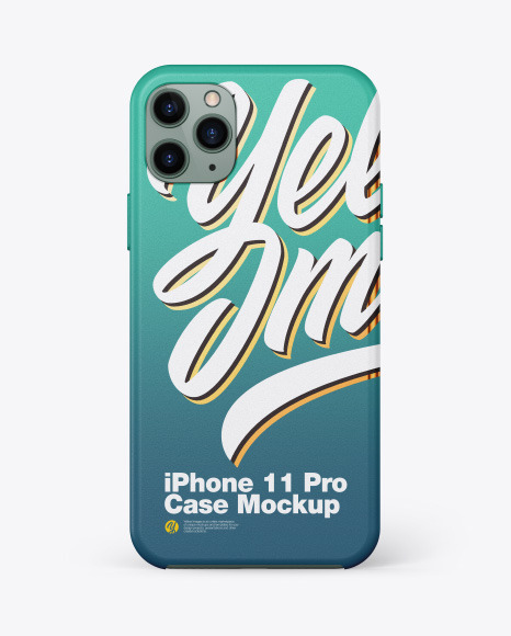 Download Iphone 11 Pro Textured Case Mockup In Device Mockups On Yellow Images Object Mockups