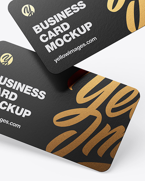 Download Paper Business Cards In Stationery Mockups On Yellow Images Object Mockups Yellowimages Mockups