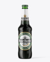 Green Bottle With Dark Beer Mockup