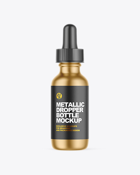 Metallic Dropper Bottle Mockup