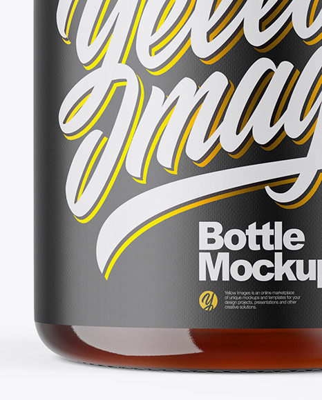 Amber Bottle Mockup PSD #5