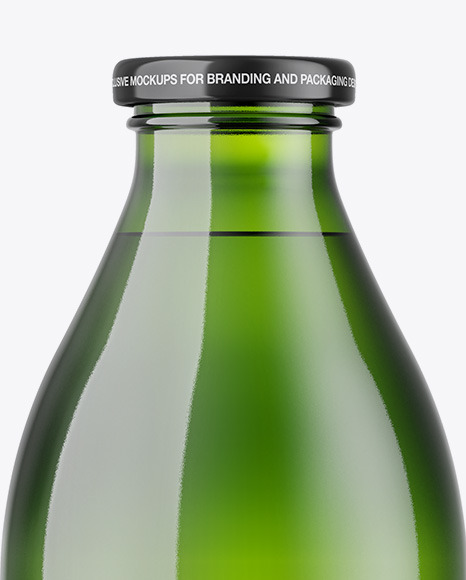 Green Bottle Mockup PSD #1