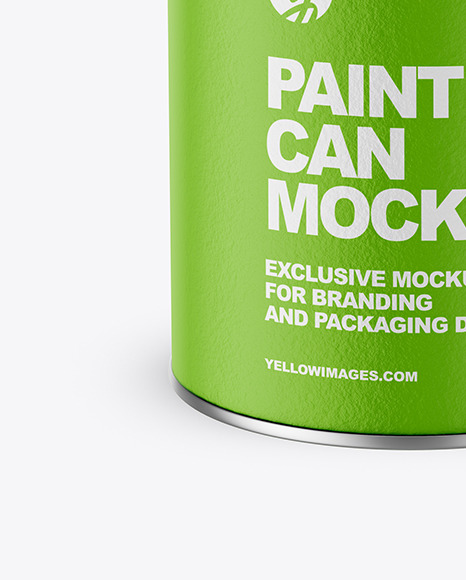 Download Textured Paint Can Mockup In Object Mockups On Yellow Images Object Mockups PSD Mockup Templates