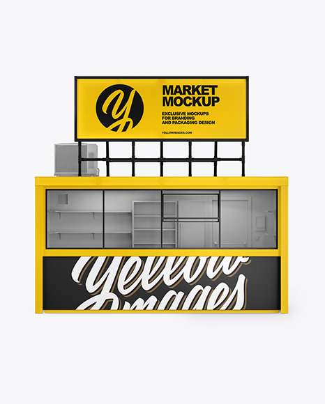 Download Market Mockup In Object Mockups On Yellow Images Object Mockups PSD Mockup Templates