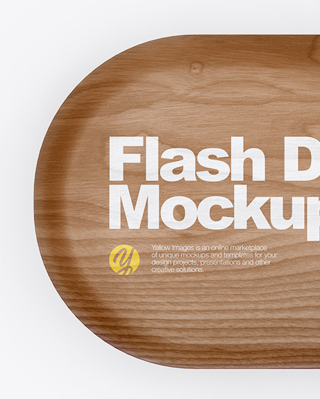 Download Wooden Usb Flash Drive Mockup In Object Mockups On Yellow Images Object Mockups PSD Mockup Templates