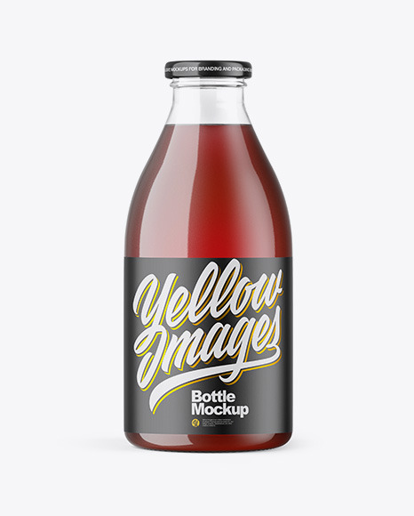 Cherry Juice Bottle Mockup