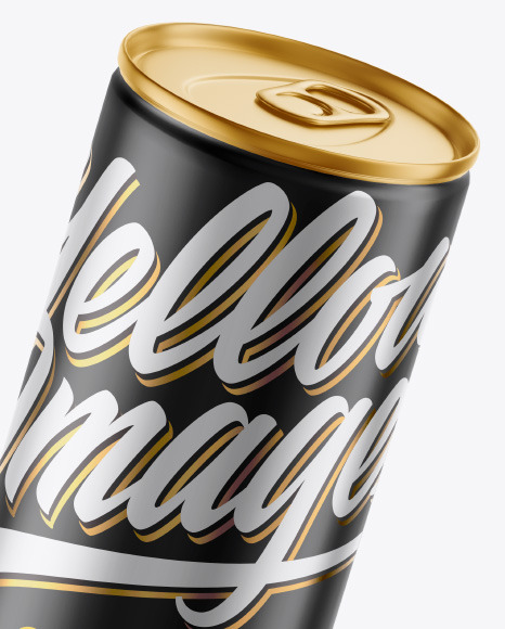 Matte Metallic Drink Can Mockup PSD #1