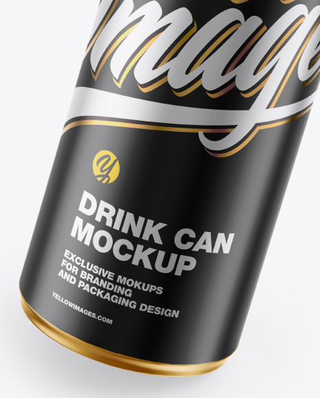 Matte Metallic Can Mockup In Can Mockups On Yellow Images Object Mockups