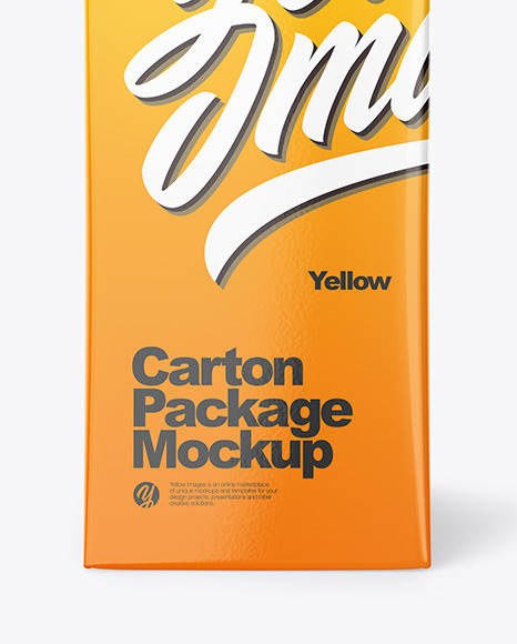 Download Glossy Juice Carton Package Mockup In Packaging Mockups On Yellow Images Object Mockups PSD Mockup Templates