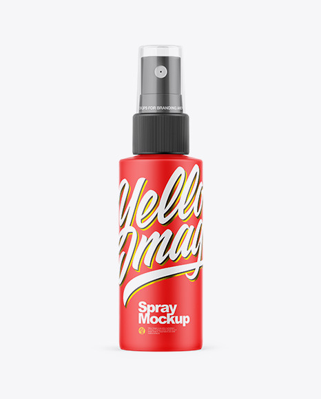 Download Matte Spray Bottle Mockup in Bottle Mockups on Yellow Images Object Mockups