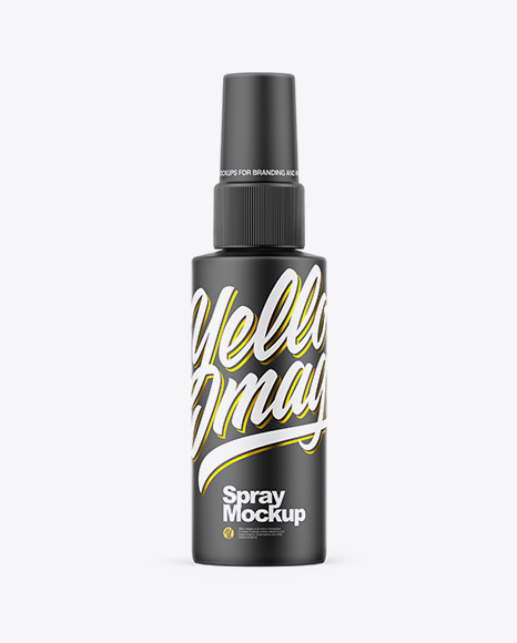 Matte Spray Bottle Mockup PSD #1