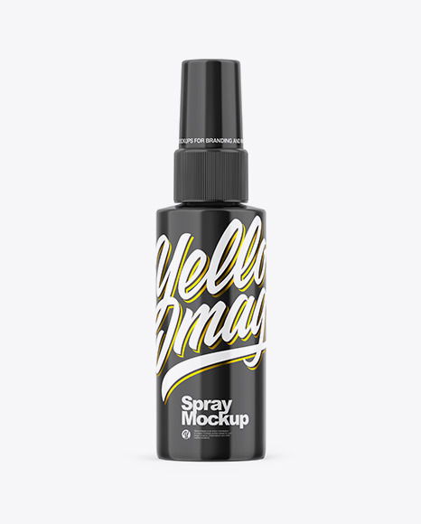 Download Glossy Spray Bottle Mockup In Bottle Mockups On Yellow Images Object Mockups