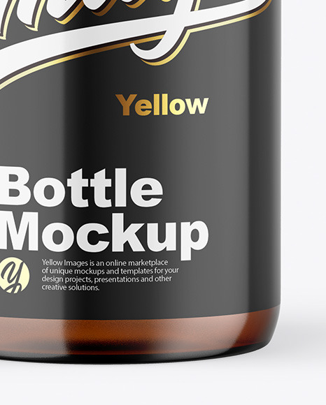 Amber Bottle Mockup PSD #6