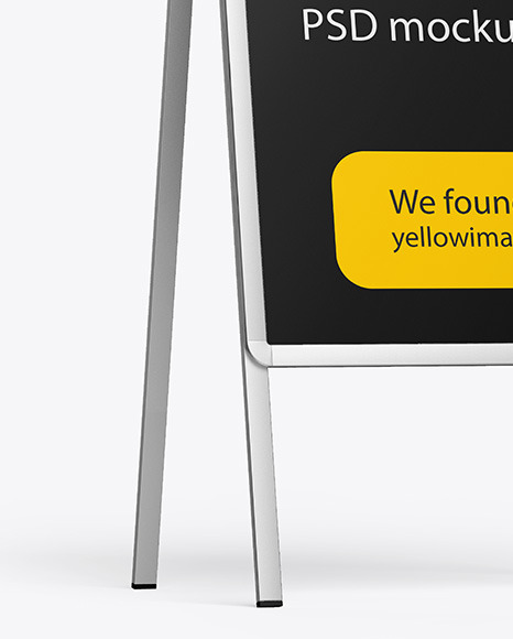 Glossy Metallic Stand Mockup PSD #6