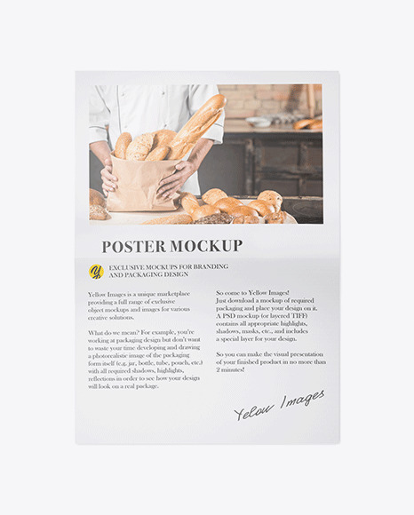 Matte Poster Mockup PSD #3