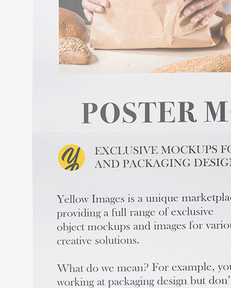 Matte Poster Mockup In Stationery Mockups On Yellow Images Object Mockups