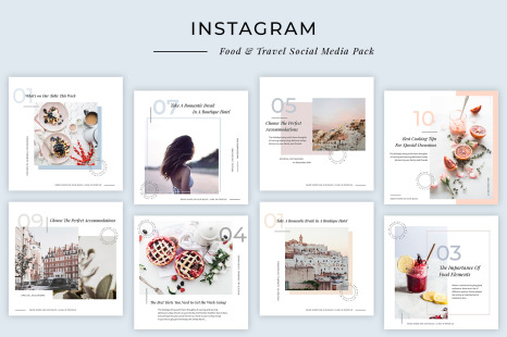 Modern Food &amp; Travel Instagram Pack