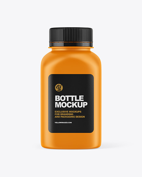 Download Square Matte Bottle Mockup In Bottle Mockups On Yellow Images Object Mockups Yellowimages Mockups