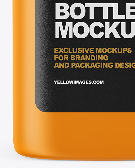 Download Square Matte Bottle Mockup In Bottle Mockups On Yellow Images Object Mockups PSD Mockup Templates