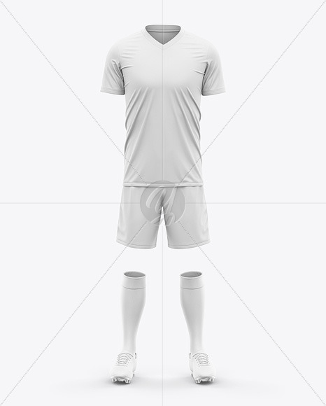 Download Men S V Neck Ls Full Soccer Kit Front Half Side View In Apparel Mockups On Yellow Images Object Mockups