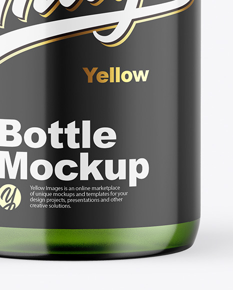 Green Bottle Mockup PSD #6